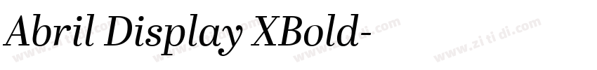 Abril Display XBold字体转换 Abril Display XBold字体转换